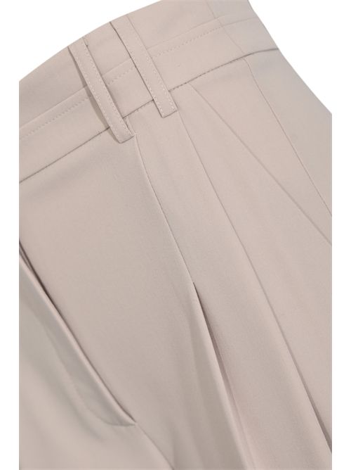 Pantaloni palazzo in gabardina di misto viscosa con pinces Cloud Grey Patrizia Pepe | 8P0794 A498S748